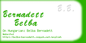 bernadett belba business card